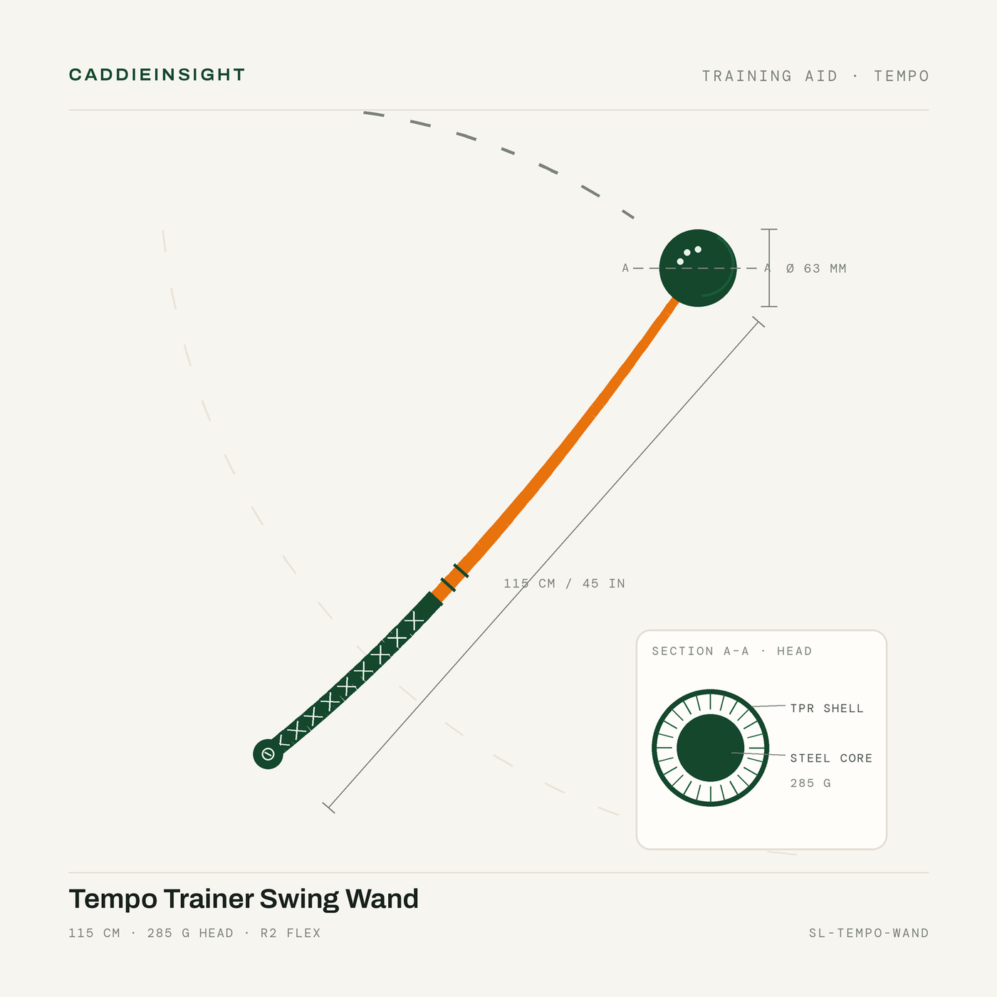 Tempo Trainer Swing Wand — catalog plate